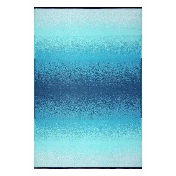 HomeRoots Teal Blue 4 ft. x 6 ft. Woven Solid Color Polypropylene Rectangle Indoor/Outdoor Area Rug