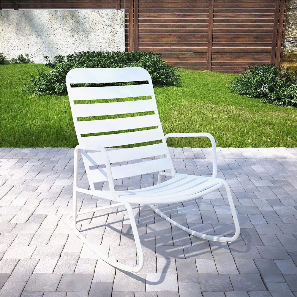 Comfortable Modern Minimalist Comfortable Outdoor Rocking Chair, Plastic Me