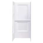 Durawall 32 in. x 32 in. x 73-1/4 in. 3-Piece Direct-to-Stud Alcove Shower Wall Set in White