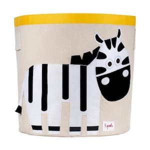 Canvas Storage Bin Laundry and Toy Basket for Baby and Kids, Zebra