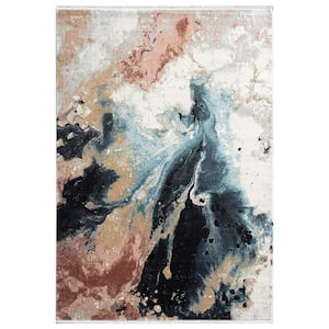 Azure Multi 7 ft. 9 in. x 10 ft. 2 in. Abstract Polyester Area Rug