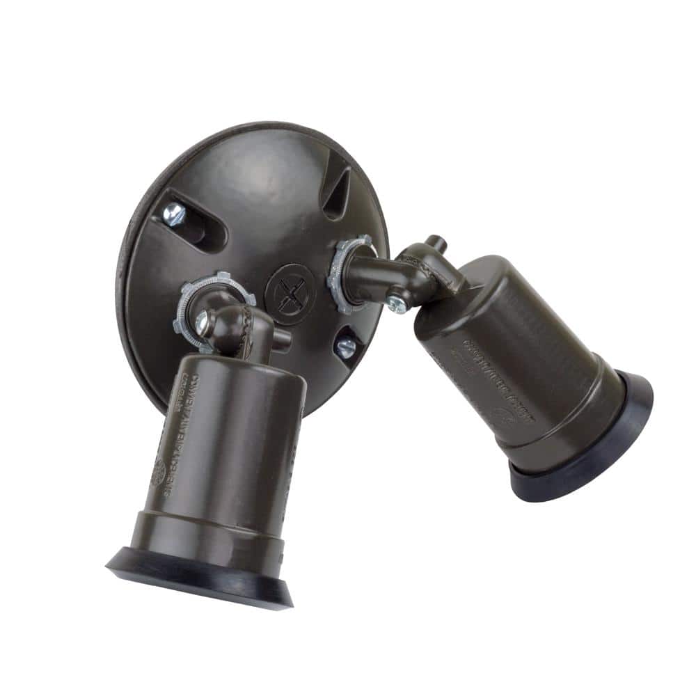 Bronze Outdoor Flood Light Weatherproof Lampholder with External Rubber Gas
