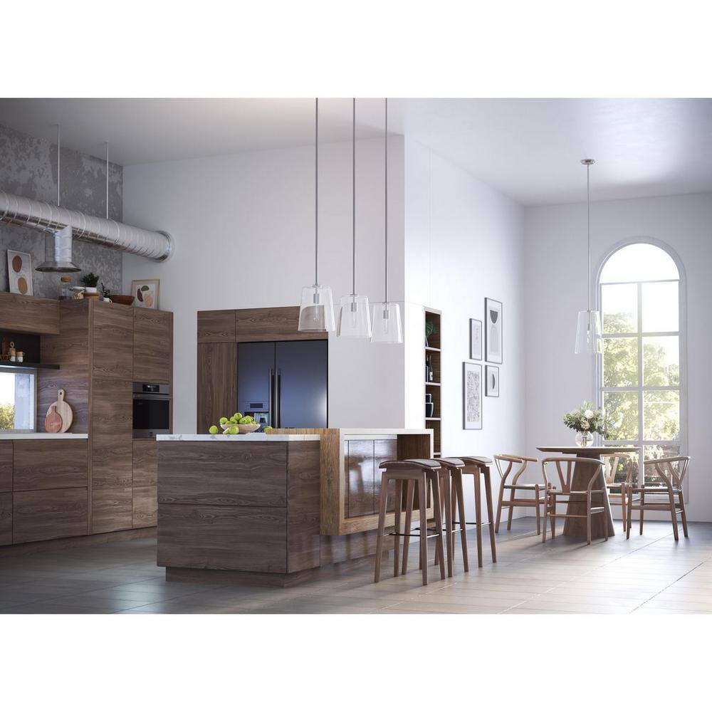 Clarion Polished Nickel 10.5" Pendant with Clear Glass Shade