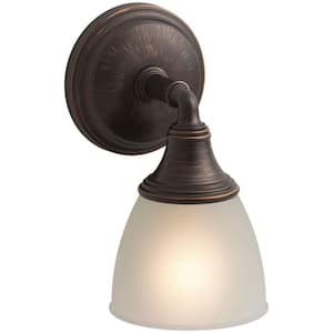 Devonshire 1 Light Oil Rubbed Bronze Indoor Bathroom Wall Sconce, Position Facing Up or Down, UL Listed