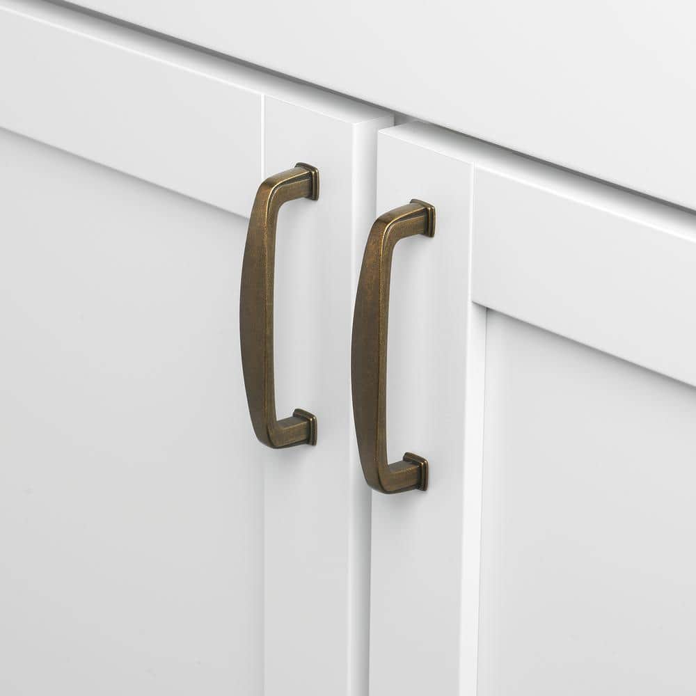 Antique Brass Modern Cabinet Bar Pulls with Mounting Hardware