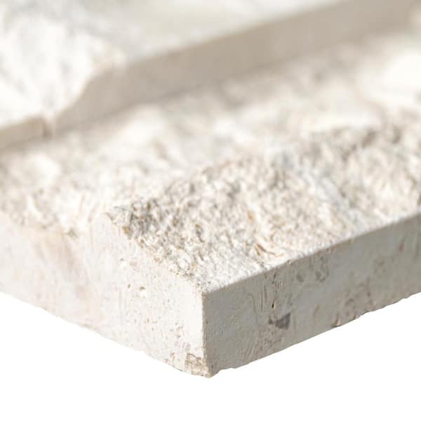 MSI XL Mayra Ledger Panel 9 in. x 24 in. Splitface White Limestone