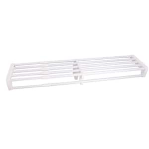 Expandable DIY Closet Shelf & Rod 28 in - 48 in W, White,Mounts to 2 Side Walls (NO End Brackets), Wire, Closet System