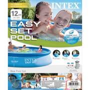 12 ft. W x 30 in. Deep Easy Set Inflatable Round Swimming Pool with 530 GPH Pump and 2 Filter Cartridges