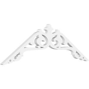 1 in. x 36 in. x 12 in. (8/12) Pitch Amber Gable Pediment Architectural Grade PVC Moulding