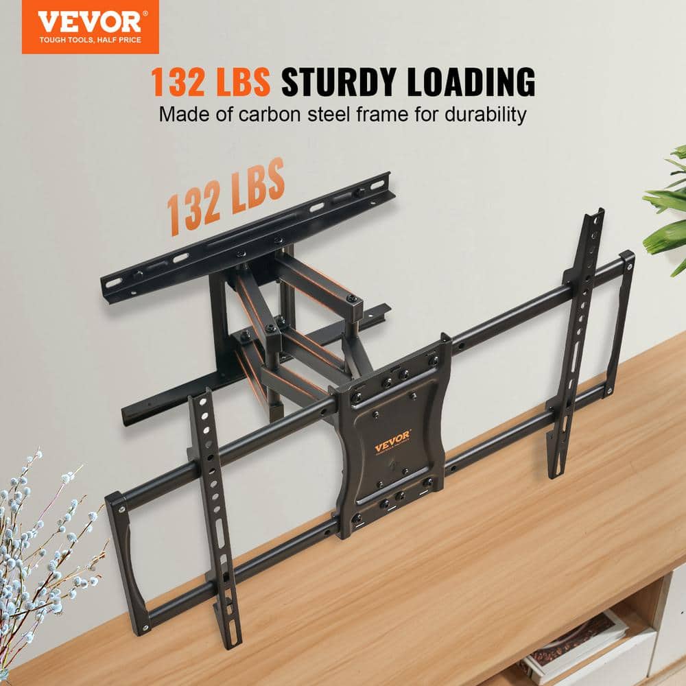 VEVOR Black Full Motion Wall Mount for 37"-75" TVs