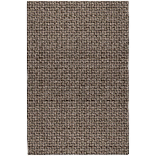 Dream Shag Premium Machine Washable Abstract ADS137 Chocolate 9 ft. x 12 ft. Area Rug