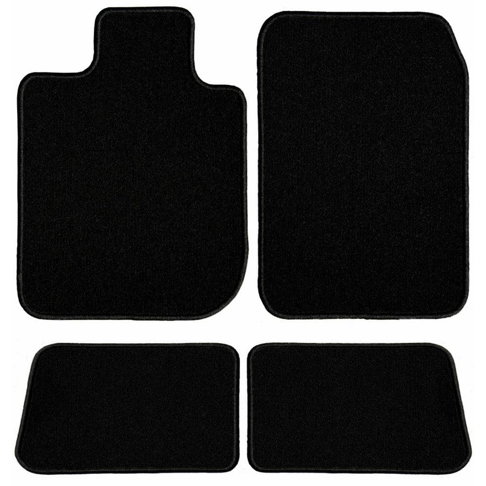 Coverking Custom Fit Front Floor Mats for Select Porsche Models Nylon Carpet Black 