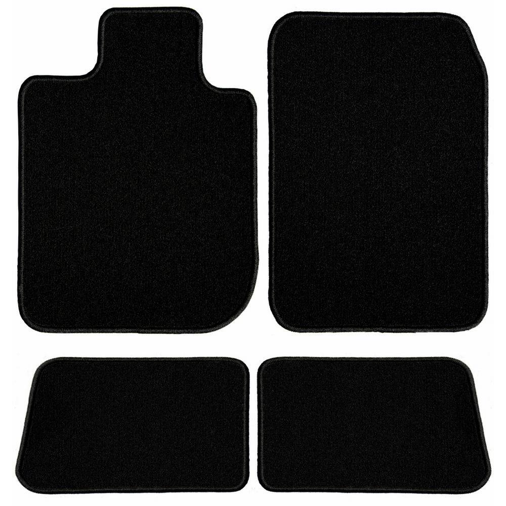 BH1600 Full Set 4PC Car Floor Carpet Mats BELL+HOWELL Fits Most Vehicles Fits All Weather Anti-Slip Front & Rear Automotive Rugs Removable & Washable 
