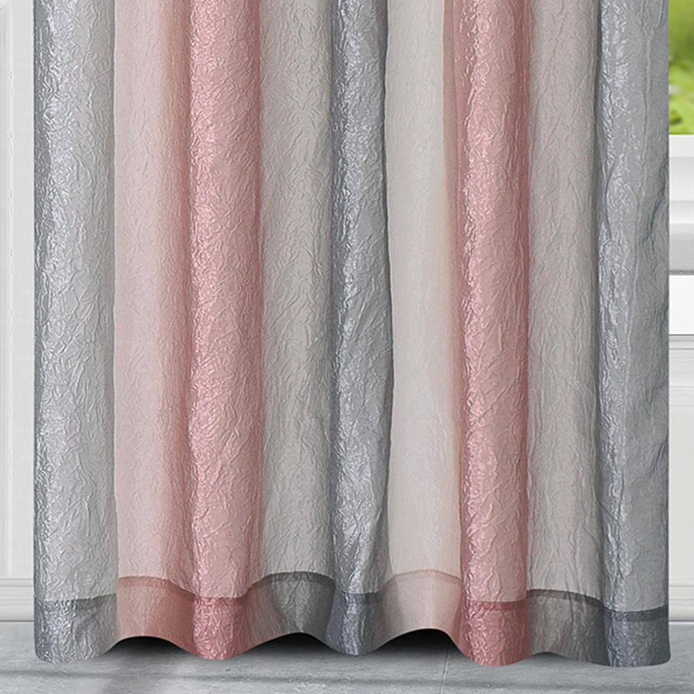 Blush Ombre Light Filtering Polyester Rod Pocket Curtain Panel, 50" x 84"