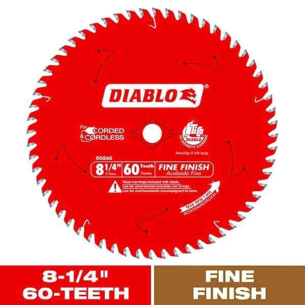 8-1/4in. x 60-Teeth Fine Finish Circular Saw Blade for Wood