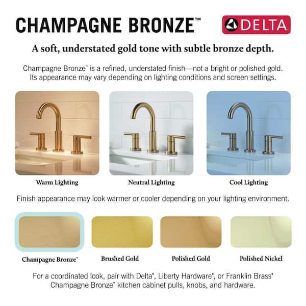 Delta Arvo Gold 4 in. Centerset 2-Handle Bathroom Faucet in
