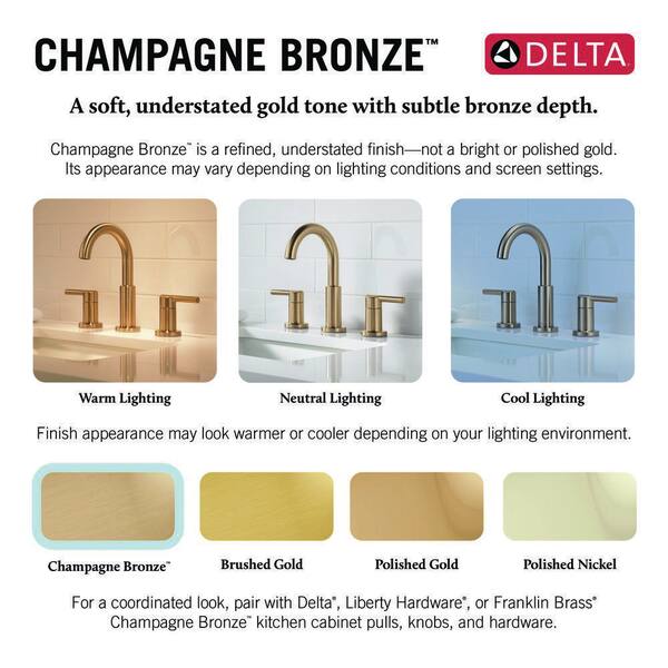 Delta Trinsic Gold Single-Handle High Arc Single-Hole Bathroom