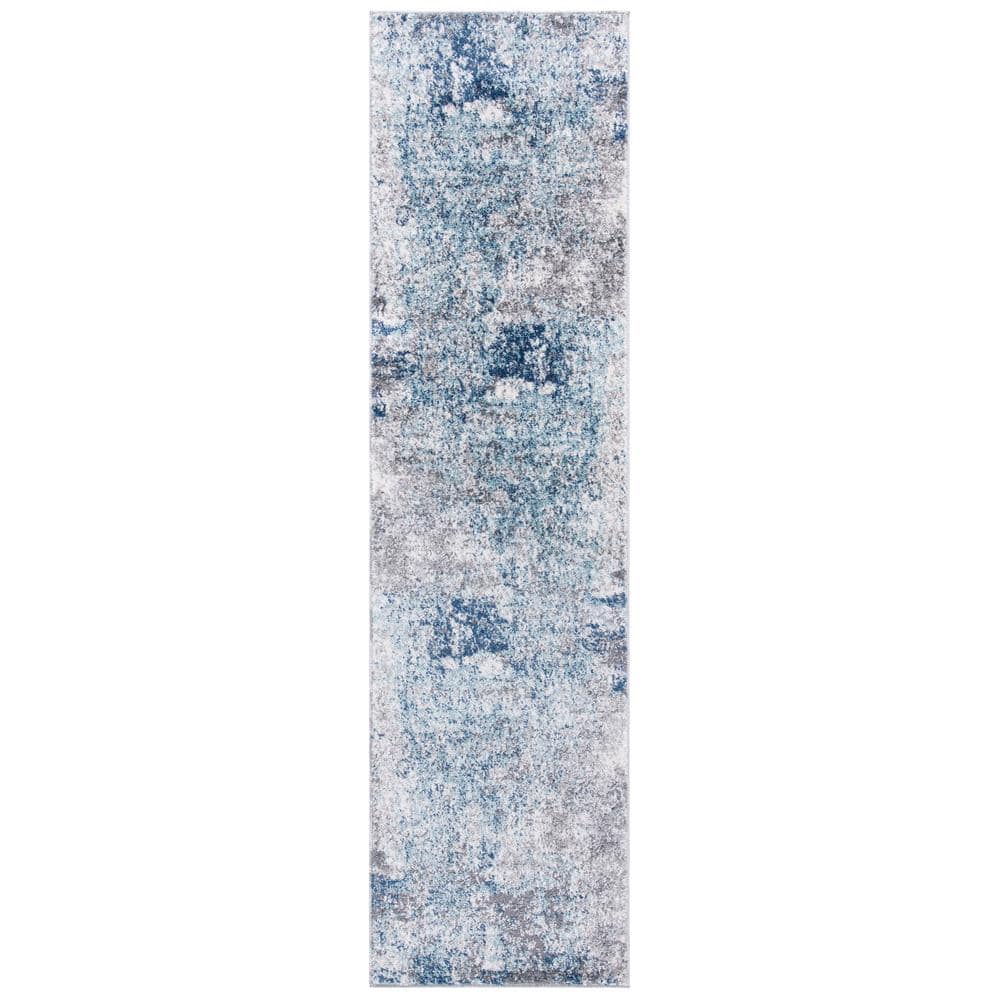 Aston Light Blue/Gray 2 ft. x 11 ft. Distressed Abstract Runner Rug price history on PriceWatchPro