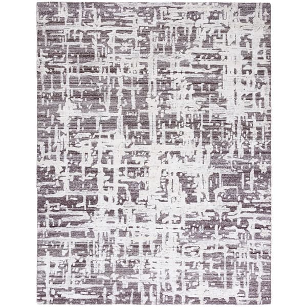 Soho 8 ft. x 10 ft. Brown/Ivory Distressed Abstract Area Rug