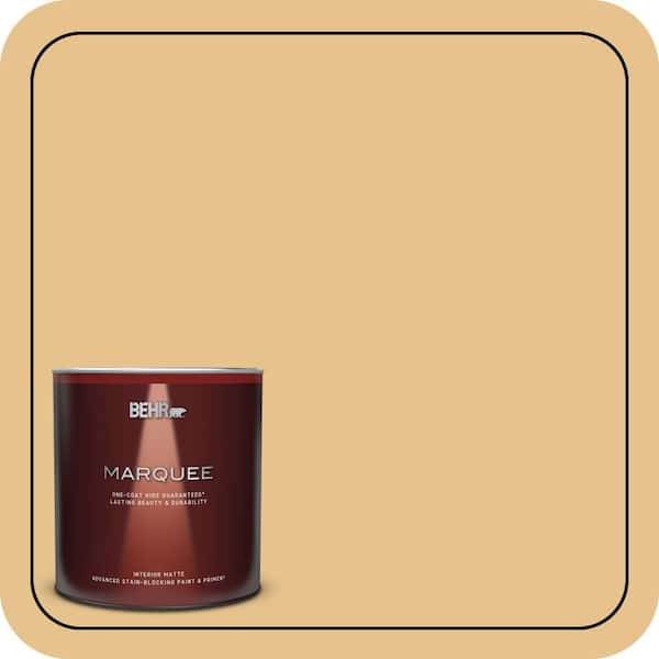BEHR MARQUEE 1 qt. #T17-02 Gold Hearted Matte Interior Paint & Primer