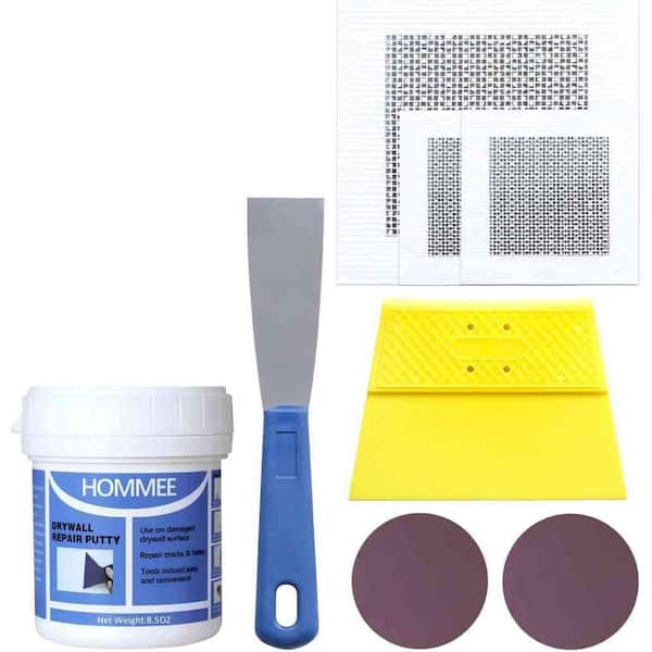 8 in 1-Drywall Repair Kits with 8.5 oz. Repair Putty and Scraper to Fix Wall Surface Holes and Creak Damage for Home