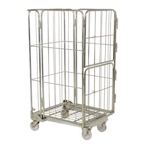 26.375 in. x 59 in. Galvanized Nestable Roller Container