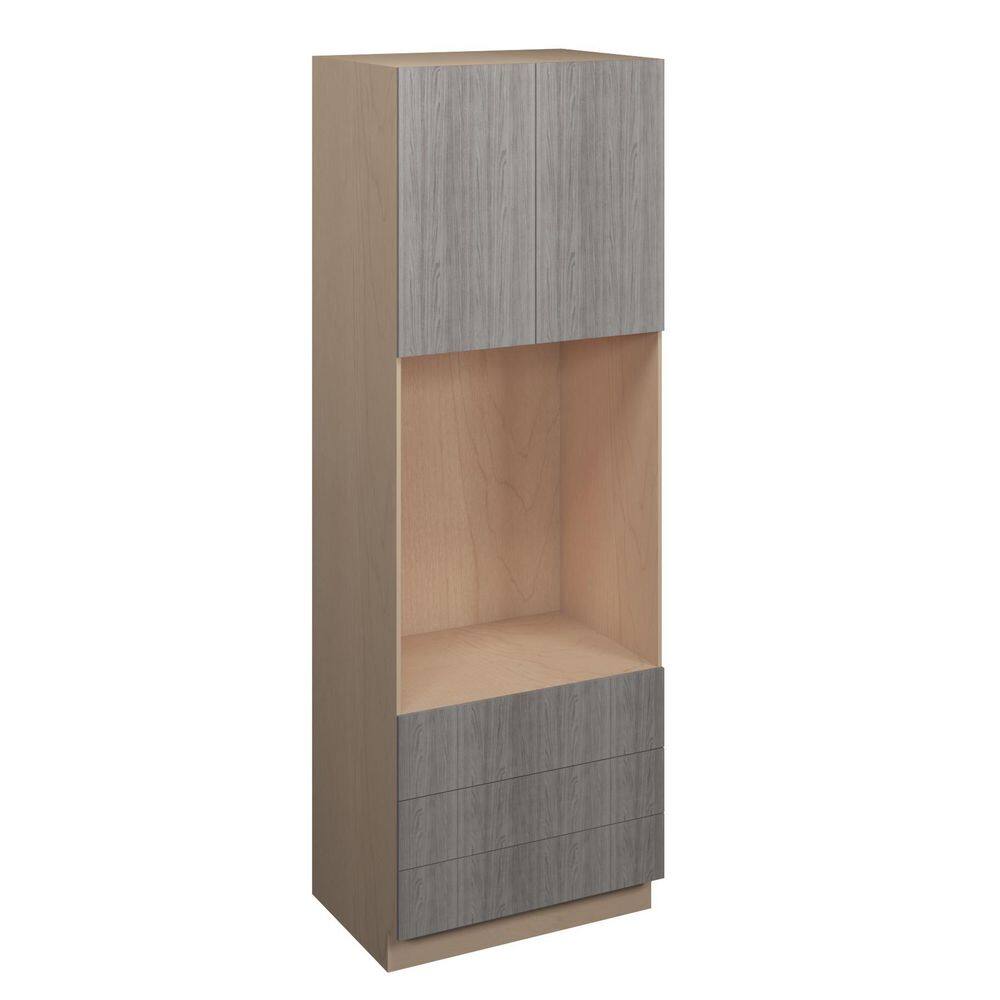 Saratoga Slab 30 in. W x 96 in. H x 24 in. D in Greywood Plywood Assembled 