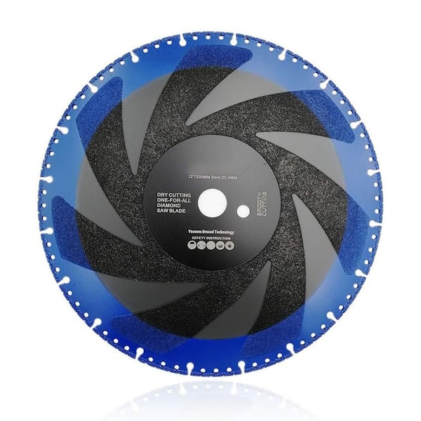 KIWDZFU 12 in. Metal Cutting Diamond Blade All Purpose Cut Off Wheel for Rebar Stainless Steel Sheet Metal Angle Iron