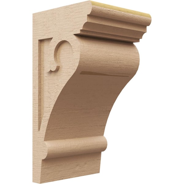 Ekena Millwork 11 in. x 22 in. x 11 in. Wide Mayflower Rough Cedar Woodgrain TimberThane Corbel, Primed Tan