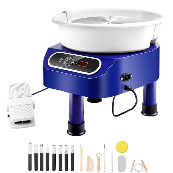 10 in. Pottery Wheel, 350 W Electric Ceramic Forming Machine with Foot Pedal and LCD Touch Screen, Direct Drive DIY Tool