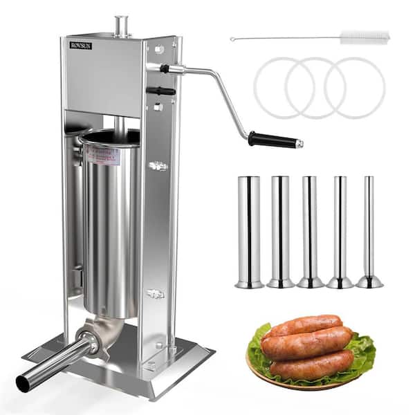 Karl home 11 lb. Manual Sausage Stuffer with 5-Stuffing Tubes