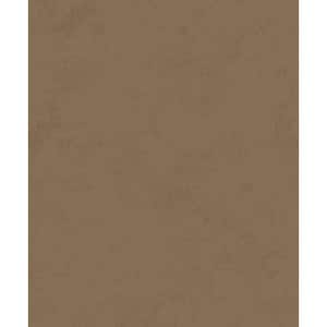 Smooth Suede Effect Brown Matte Finish Vinyl on Non-Woven Non-Pasted Wallpaper Roll