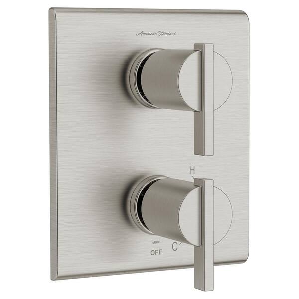 American Standard Times Square 2-Handle Wall Mount Diverter Valve Trim Kit in Brushed Nickel (Valve Not Included)