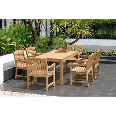 Teak Outdoor Dining table, 47 X 96, two leaves, seats 8 - 10 - Bridgewater  Collection