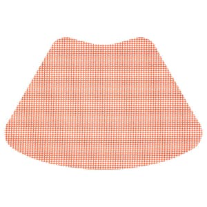 Fishnet 19 in. x 13 in. Burnt Coral PVC Covered Jute Wedge Placemat (Set of 6)