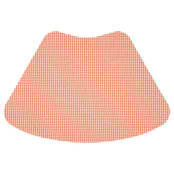 Kraftware Fishnet 19 in. x 13 in. Burnt Coral PVC Covered Jute Wedge Placemat (Set of 6)