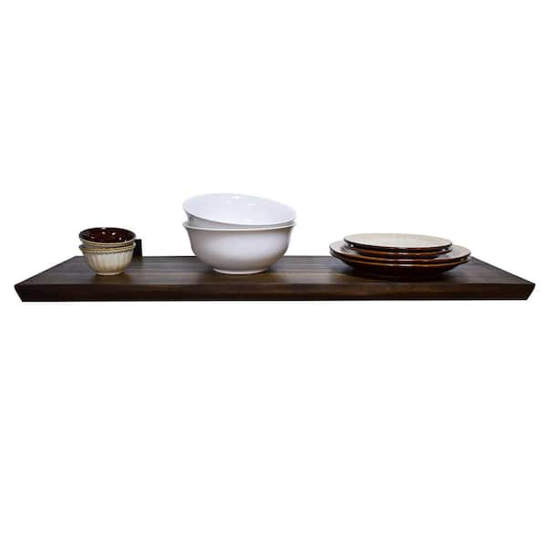 Brown Organic Edge Wood Shelf