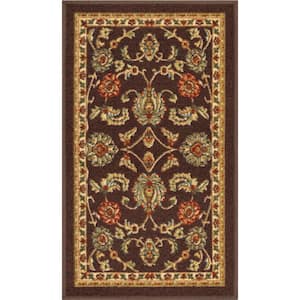 Kings Court Tabriz Brown 2 ft. x 5 ft. Traditional Area Rug