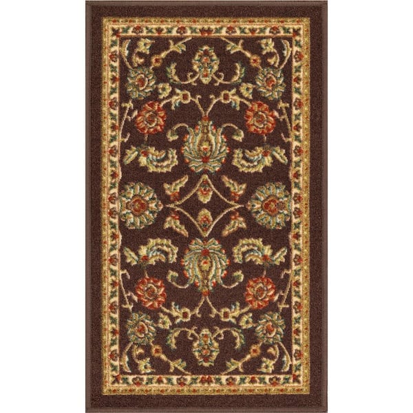 Well Woven Kings Court Tabriz Brown 2 ft. x 3 ft. Traditional Oriental ...