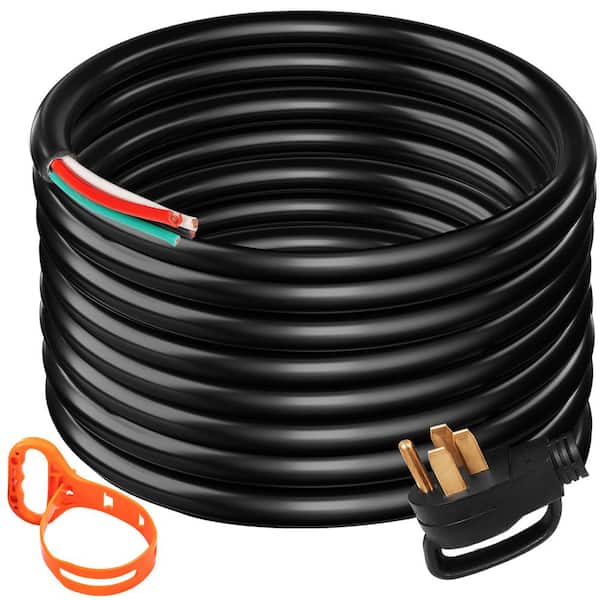 VEVOR 25 ft. 6/3 plus 8/1 Extension Cord Indoor/Outdoor Generator Power Cord  STW 50 Amp NEMA 14-50P No-pin Type FDJYCX25FTX50AWCZV1 - The Home Depot