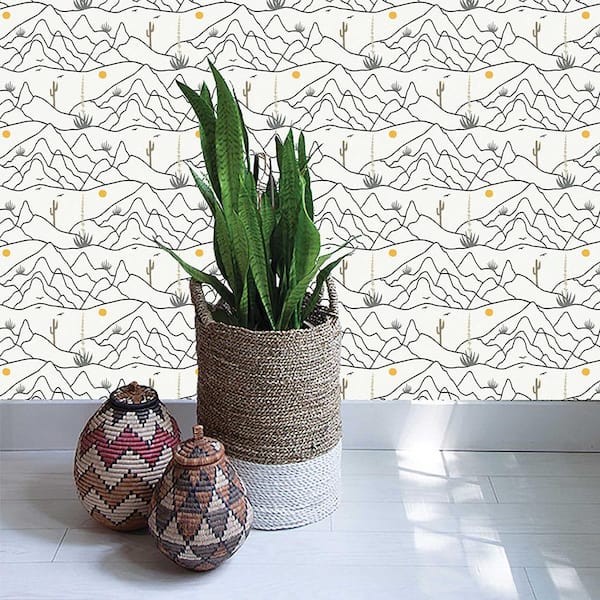 Desert Afternoon Tuxedo Vinyl Peel and Stick Wallpaper Roll (Covers 30.75 sq. ft.)