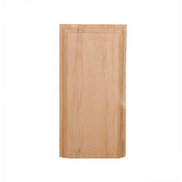 HOUSE OF FARA 7/8 in. D x 3-1/2 in. W x 6 in. L Unfinished Alder Wood Plinth Block