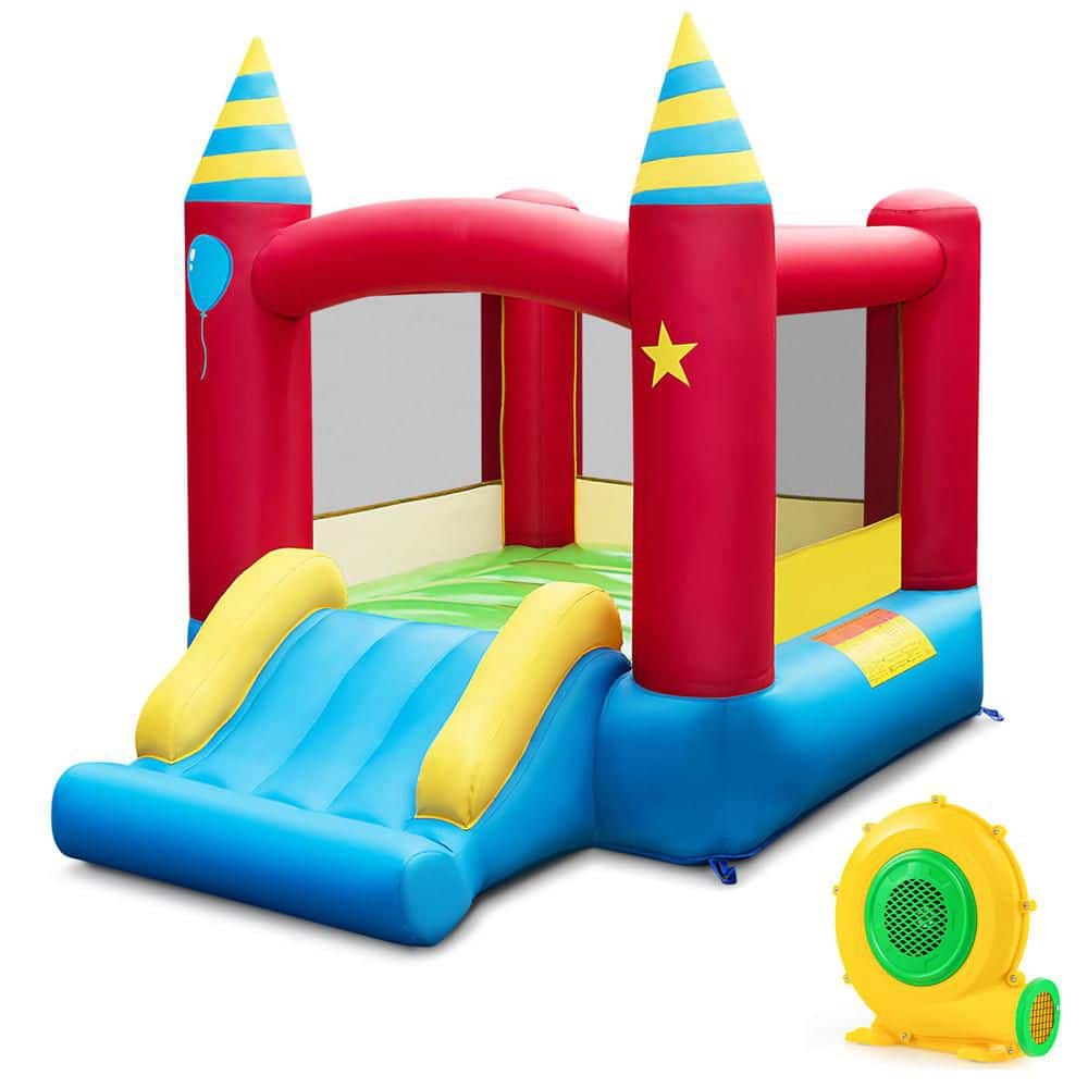 Costway Inflatable Bounce House Kids Jumping Bouncer Indoor Outdoor with 480-Watt Blower