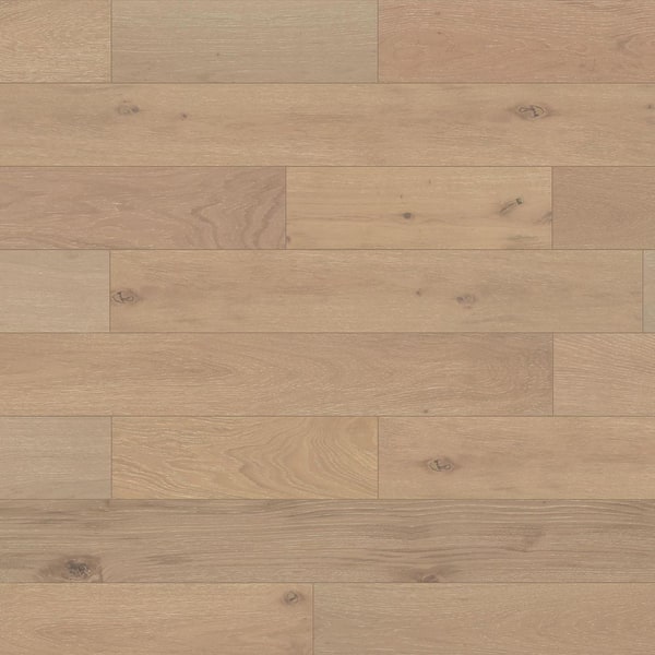 Steward XL Euro Oak 1/2 in. T x 7.5 in. W Tongue and Groove Wire Brushed Engineered Hardwood Flooring 31.09 sq. ft./Case