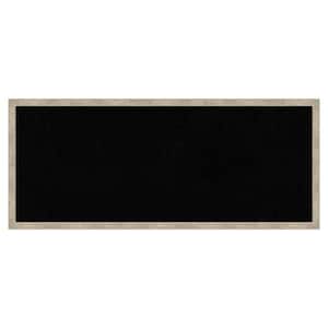 Imprint Pewter Wood Framed Black Corkboard 31 in. W. x 13 in. Bulletin Board Memo Board