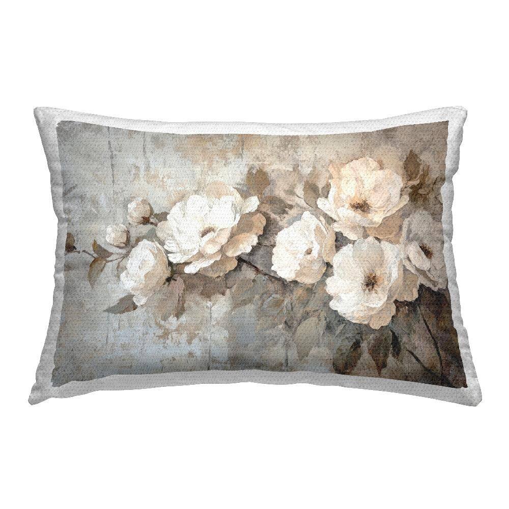 Summer Daze Blossoms Off-White Rectangular Outdoor Throw Pillow price history on PriceWatchPro