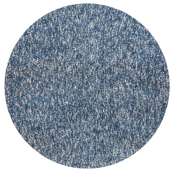 MILLERTON HOME Bethany Indigo/Ivory Heather 8 ft. x 8 ft. Round Area Rug