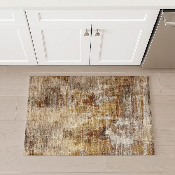 Chantille Machine Washable Indoor/Outdoor Abstract ACN2300 Walnut 2 ft. x 3 ft. Accent Rug