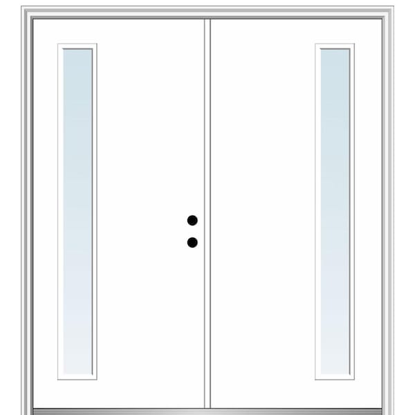 MMI Door Viola 64 in. x 80 in. Left-Hand Inswing 1-Lite Clear Low-E Primed Fiberglass Prehung Front Door on 6-9/16 in. Frame