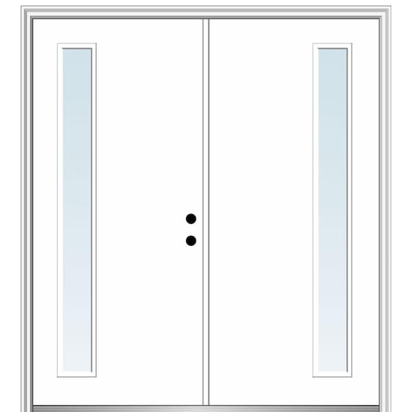 MMI DOOR Viola 72 in. x 80 in. Left-Hand Inswing 1-Lite Clear Low-E Primed Fiberglass Prehung Front Door on 4-9/16 in. Frame